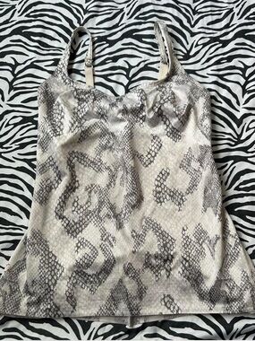 Ruby Ribbon Neutral Snake Print Shapewear Cami, Size 32 Women’s